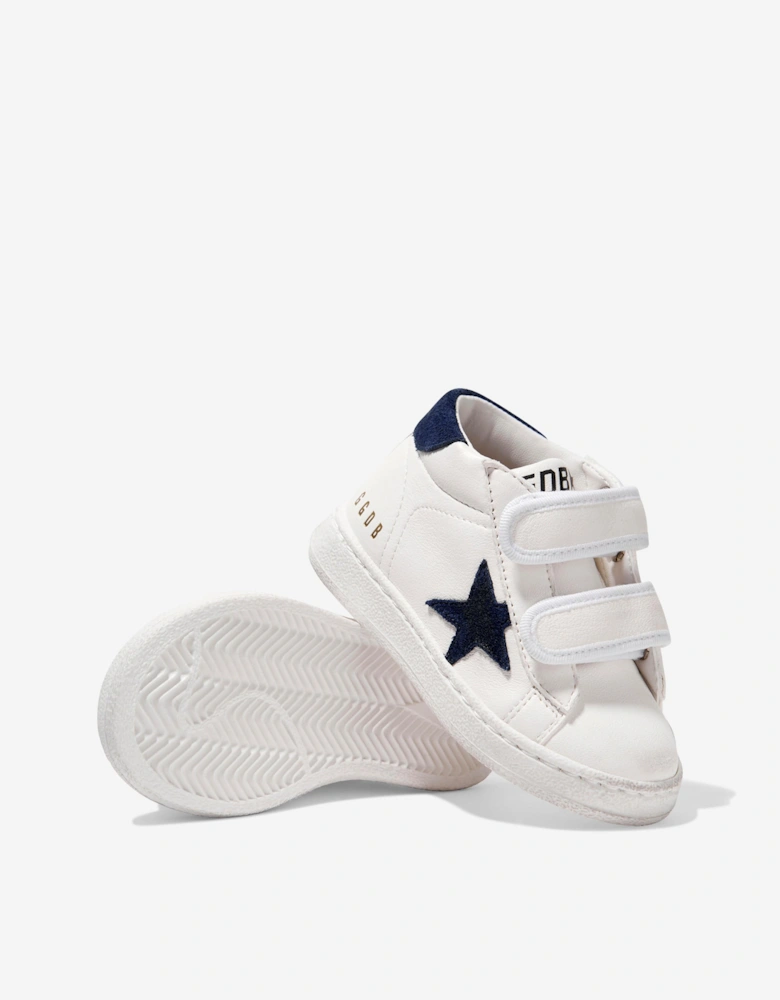 June Leather Star Trainers in White