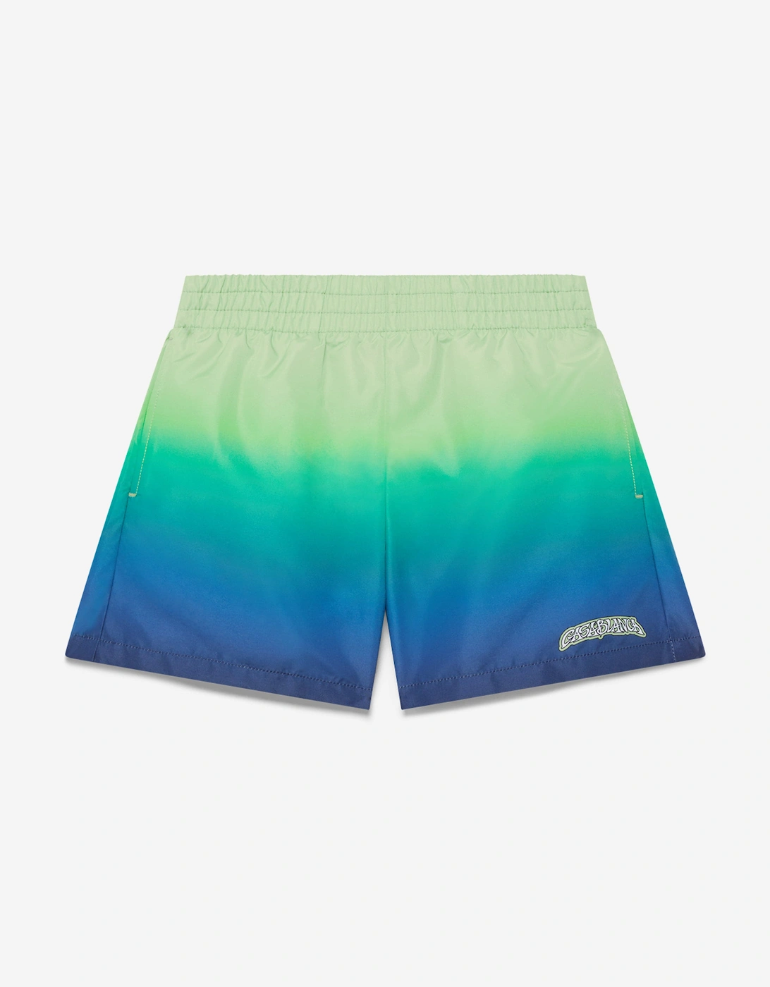 Boys Gradient Print Swim Shorts in Green, 5 of 4
