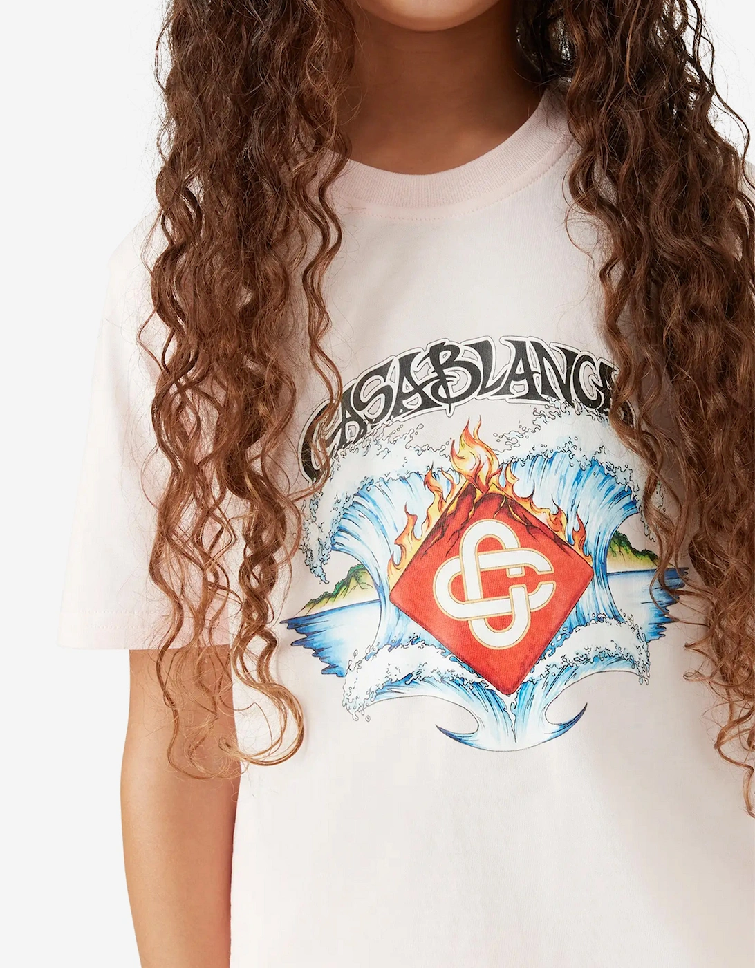 Girls Waves T-Shirt in Pink