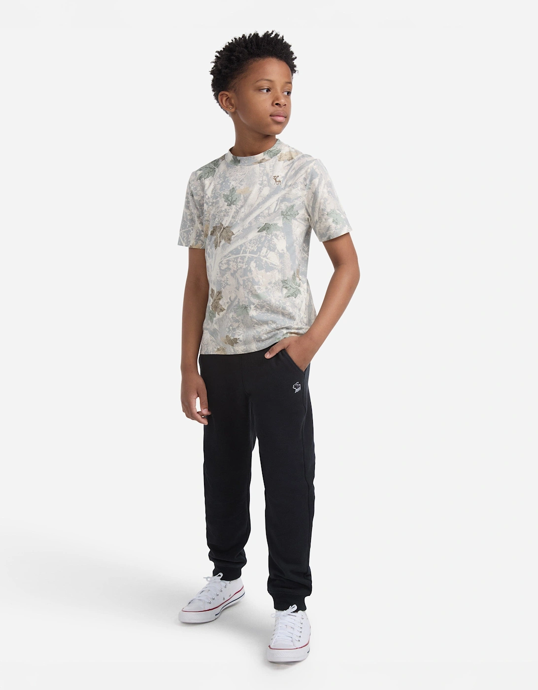 Boys Essential Fleece Joggers in Black