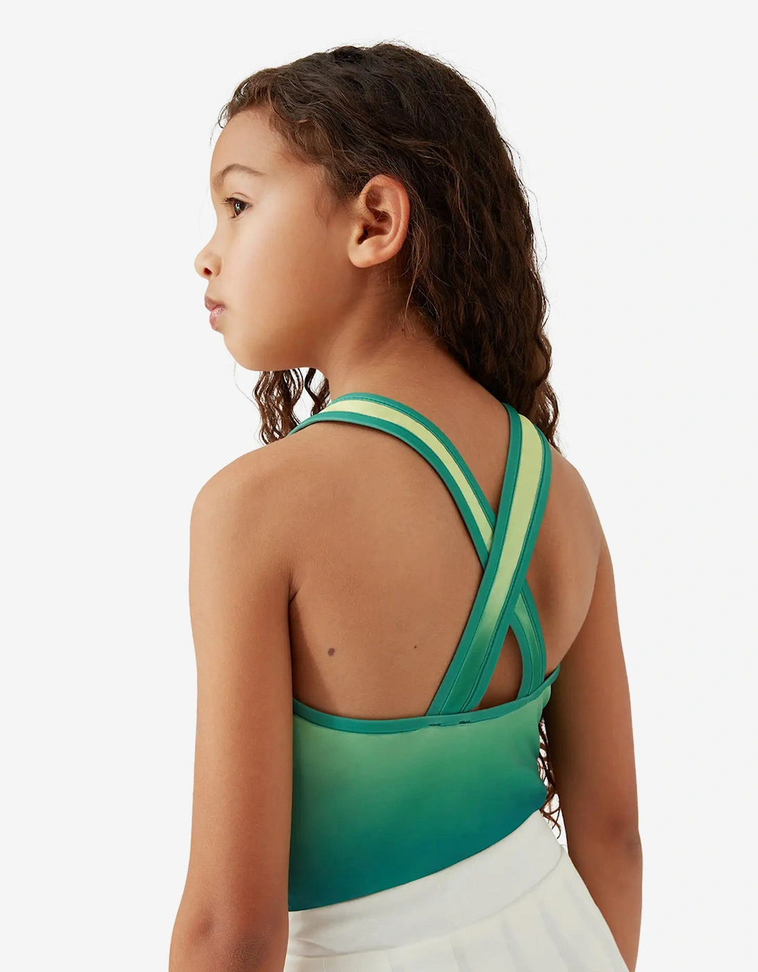 Girls Gradient Print Swimsuit in Green
