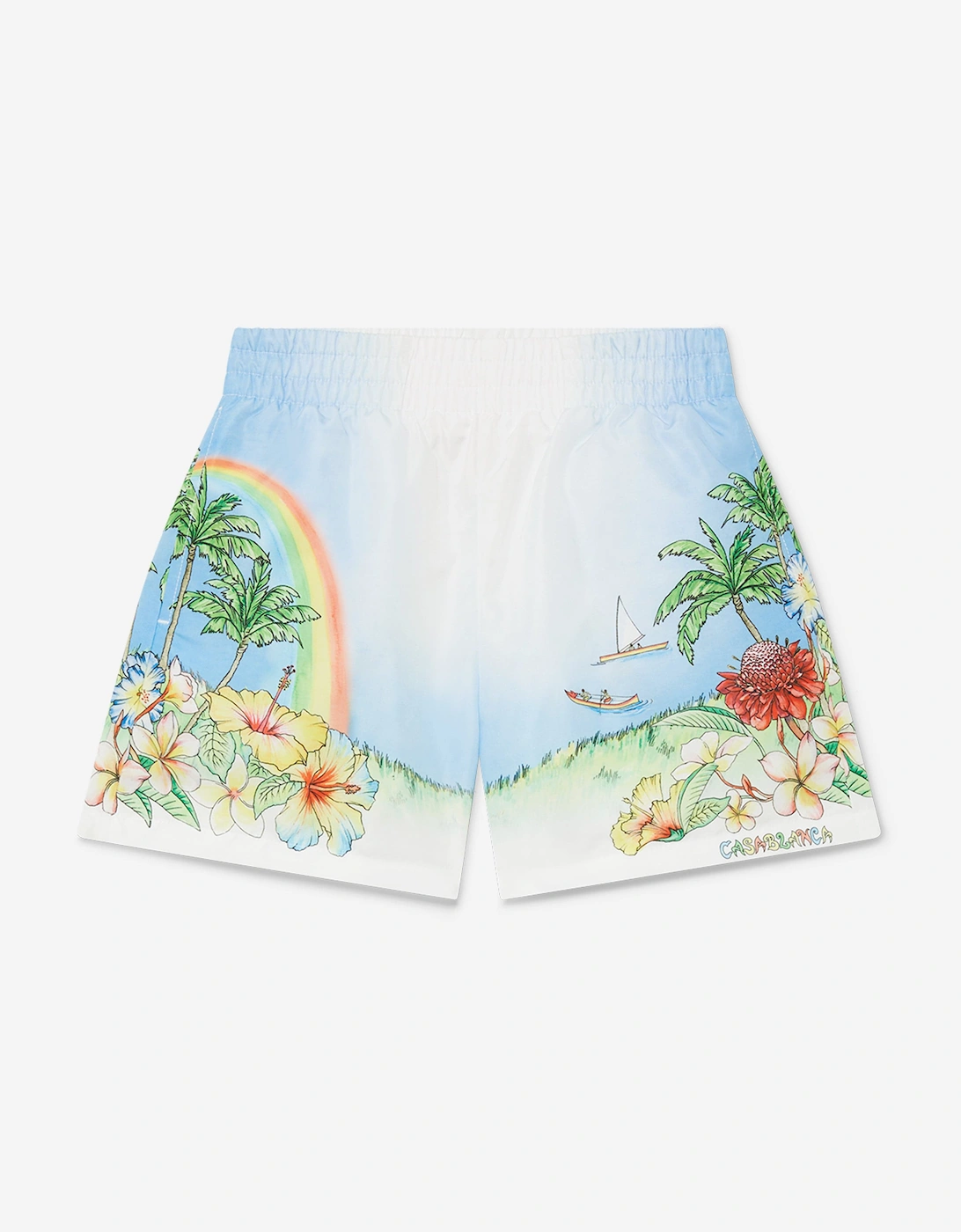 Boys Aloha Print Swim Shorts in Multicolour, 6 of 5