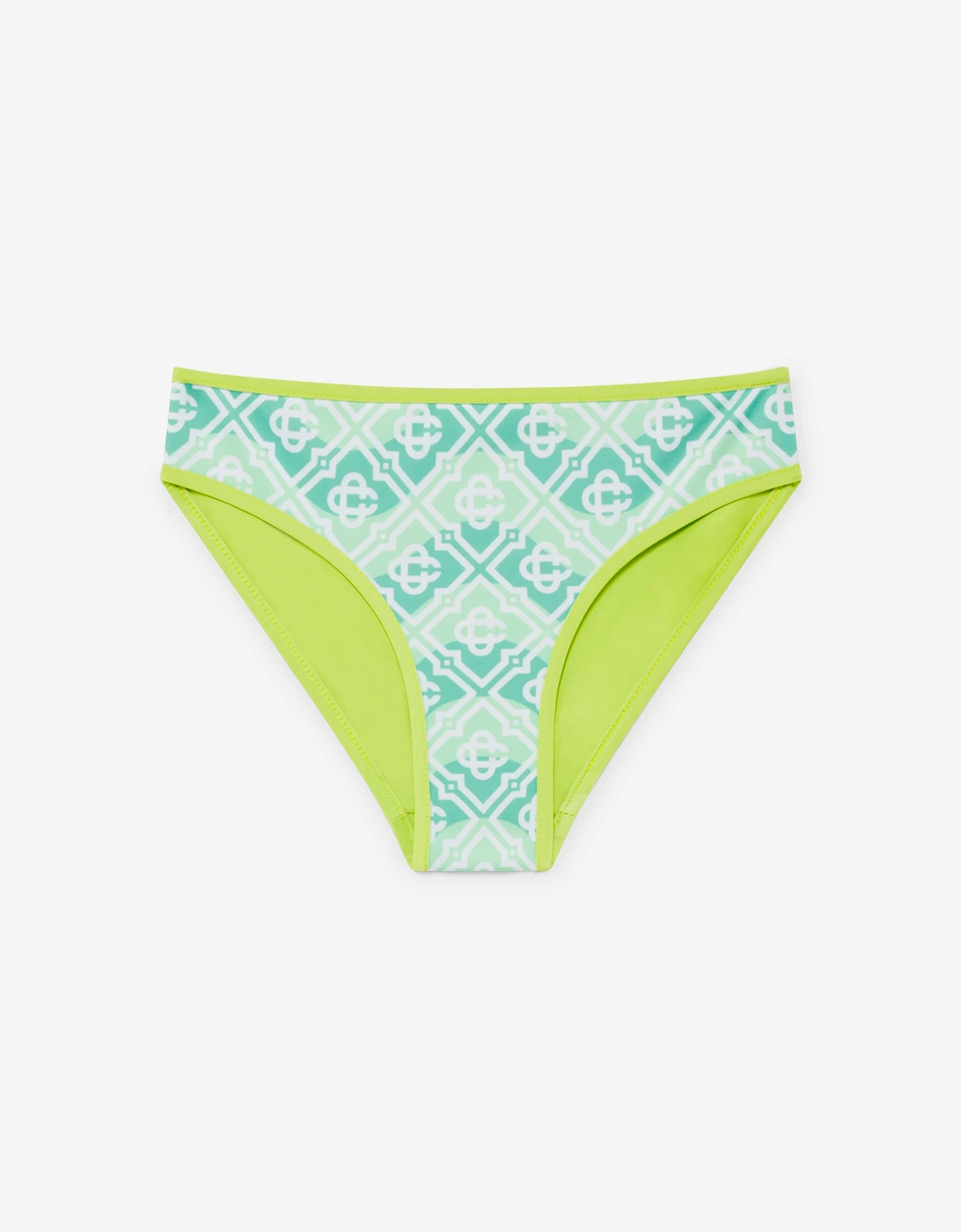 Girls Wavy Monogram Bikini in Green