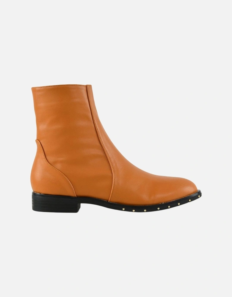 Womens/Ladies Nyane Studded Zipped Flat Ankle Boots