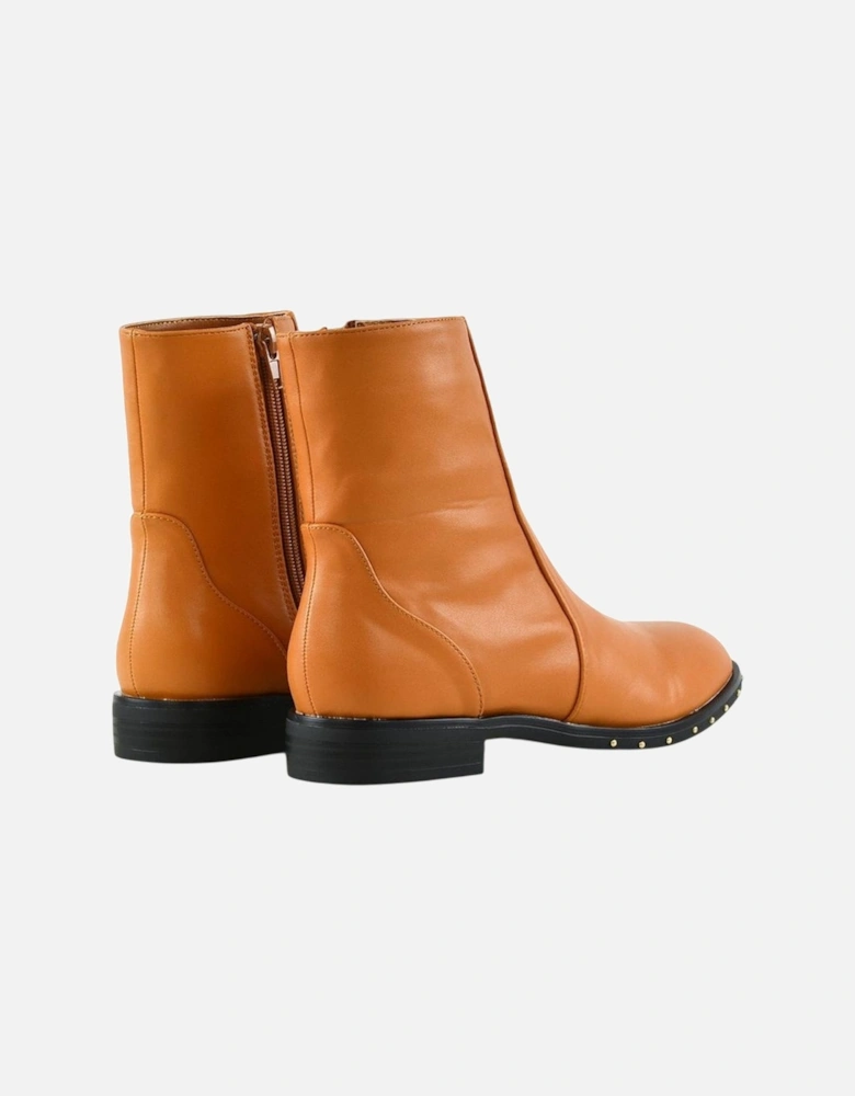 Womens/Ladies Nyane Studded Zipped Flat Ankle Boots