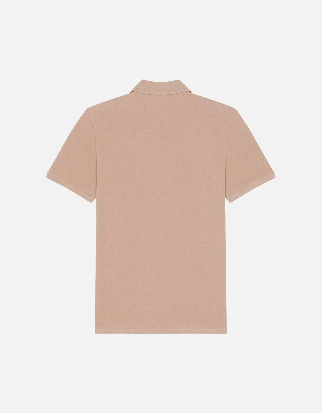 Branded Piquet Polo Beige