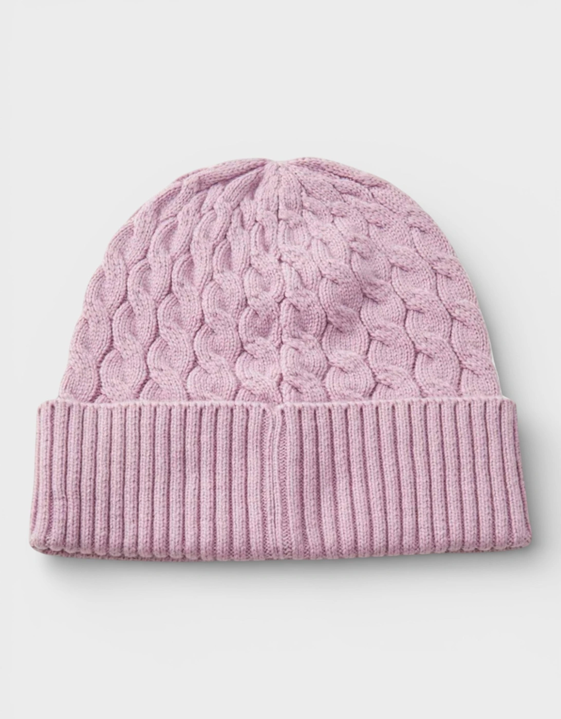 Cable Beanie & Gloves Gift Set Faded Pink