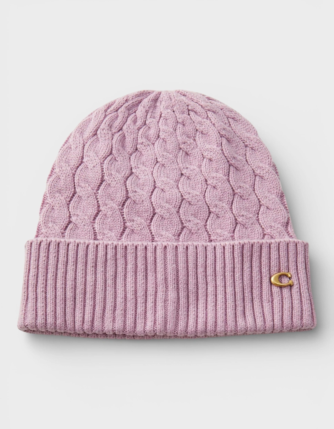 Cable Beanie & Gloves Gift Set Faded Pink