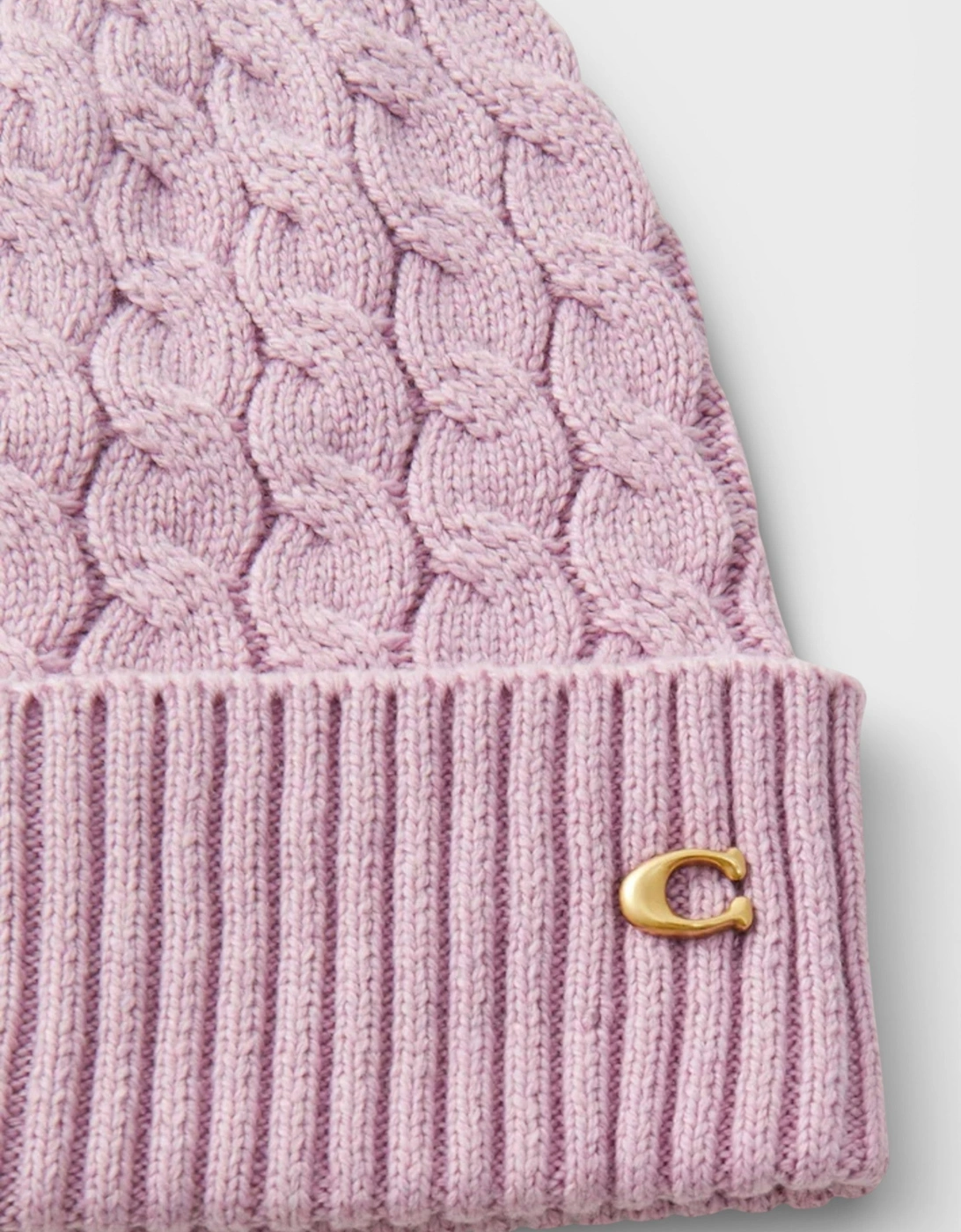 Cable Beanie & Gloves Gift Set Faded Pink