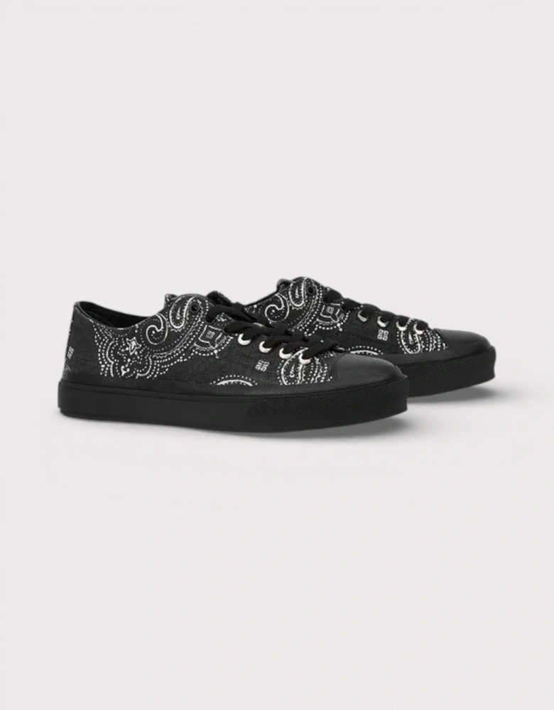 City Low-Top In 4G Bandana Black White