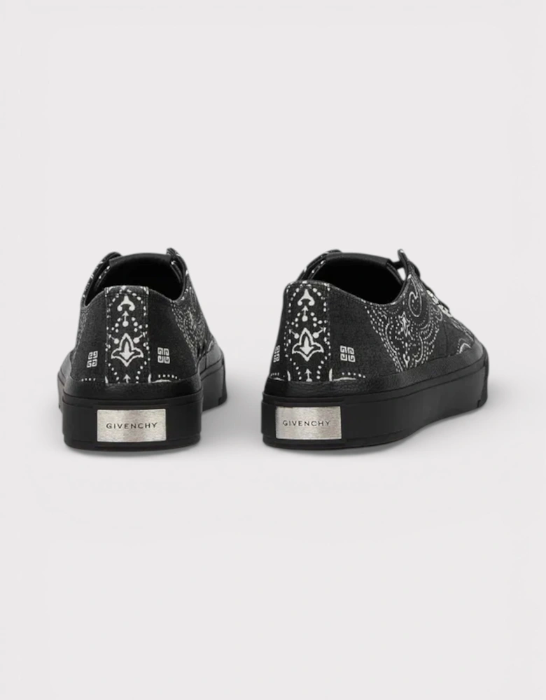 City Low-Top In 4G Bandana Black White
