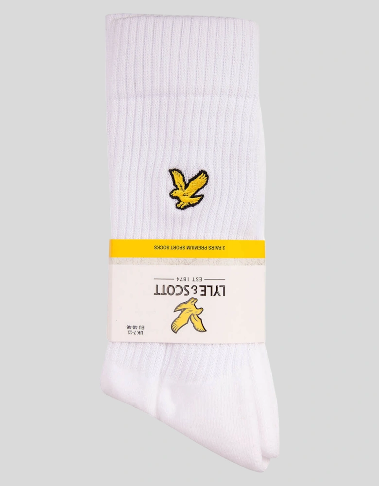 3 Pack Plain Tubular Socks