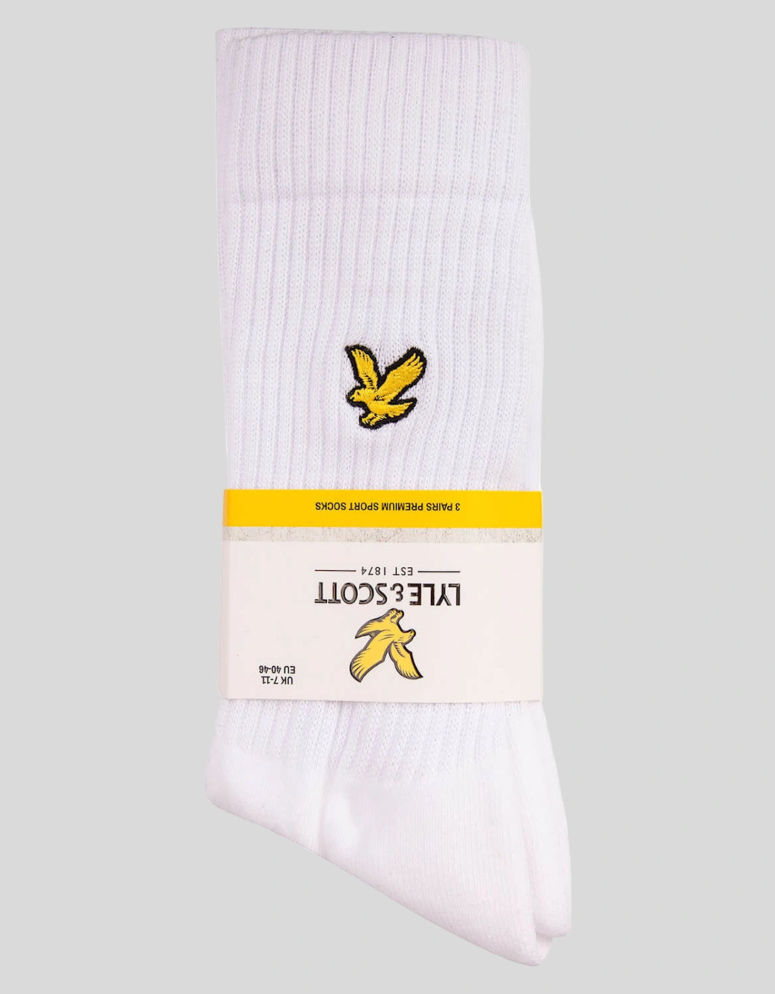 3 Pack Plain Tubular Socks