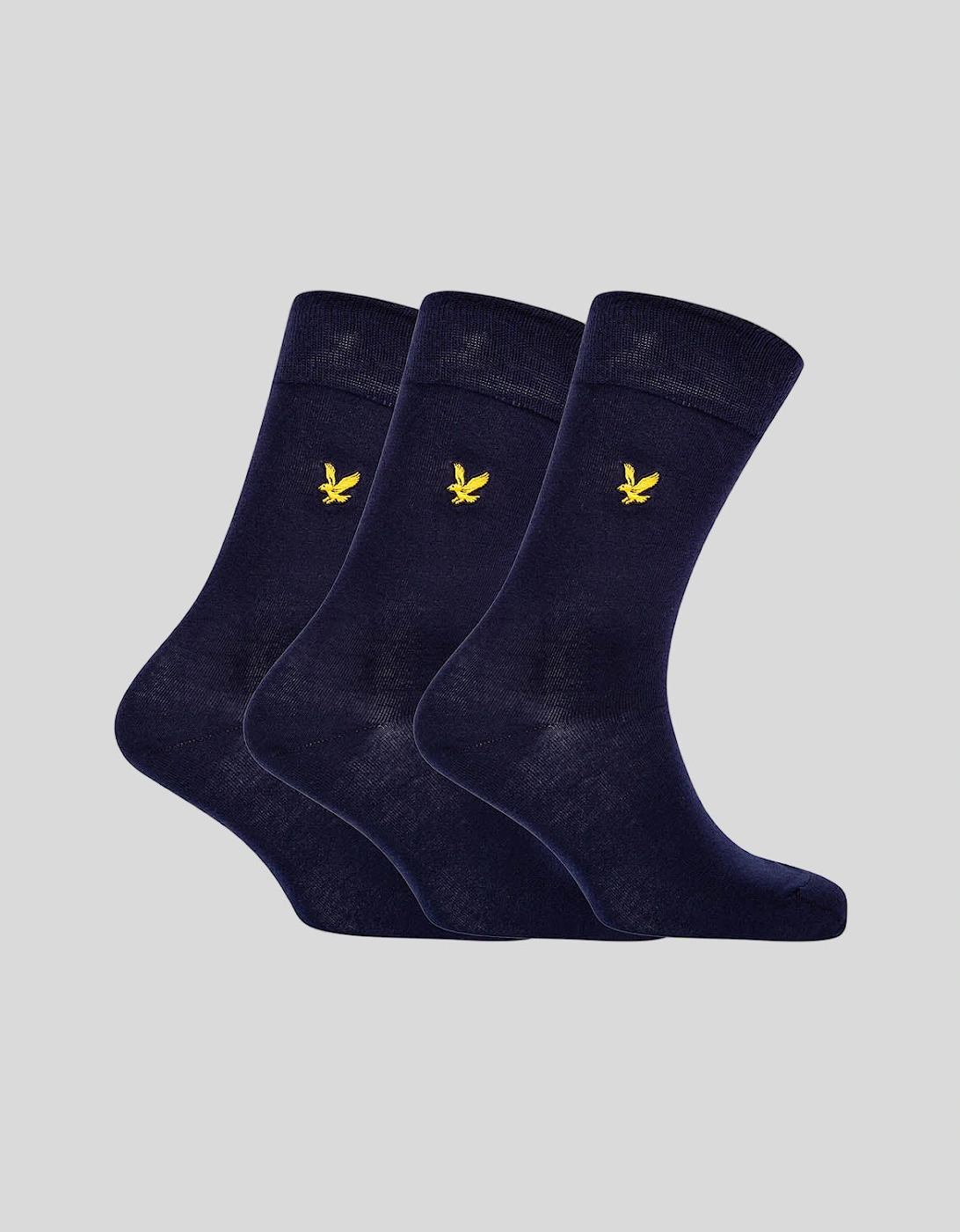 3 Pack Basic Socks With Eagle Embroidery, 3 of 2