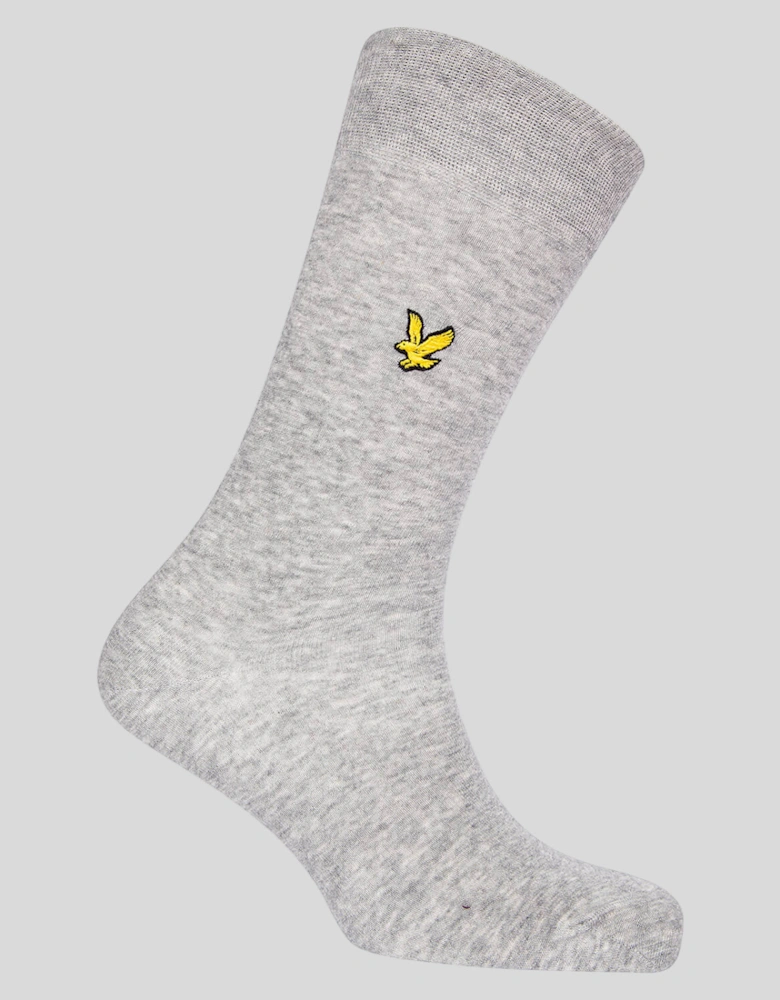 3 Pack Basic Socks With Eagle Embroidery