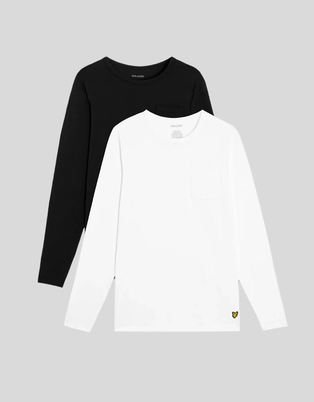 2 Pack Long Sleeve Lounge T-Shirts, 2 of 1