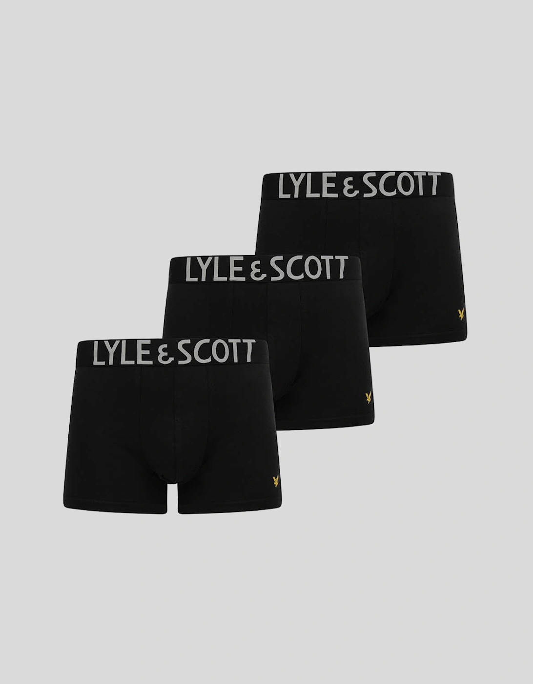 Lyle And Scott Men's Black Trunk With Wide Satin Waistband - Size 33/32/32