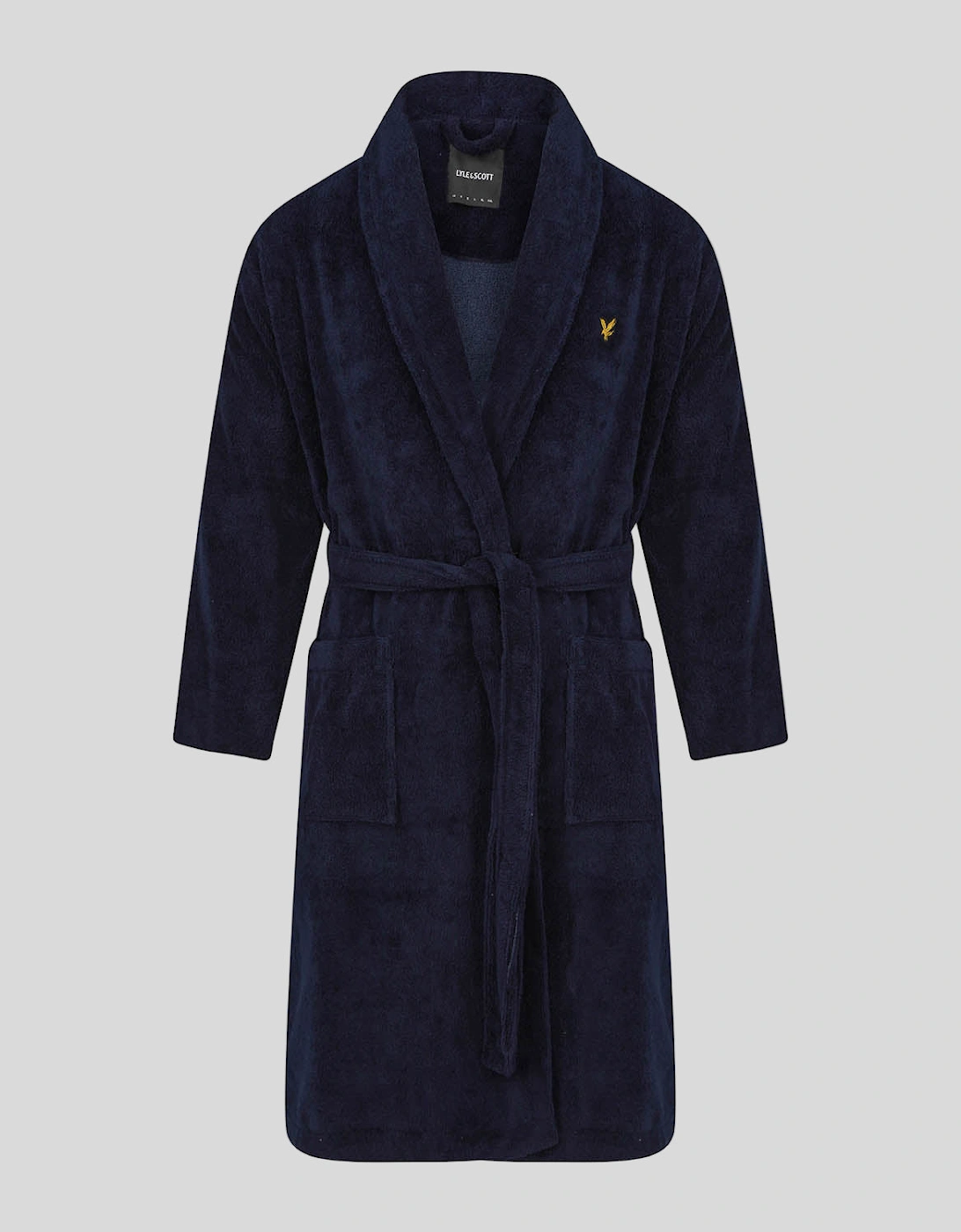 Lyle And Scott Men's Navy Towelling Dressing Gown  36 S