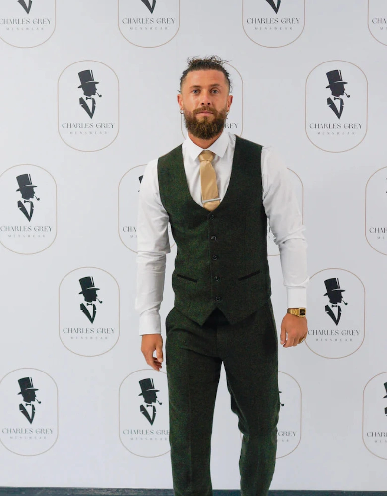 Attenborough Tweed Trouser - Olive Green