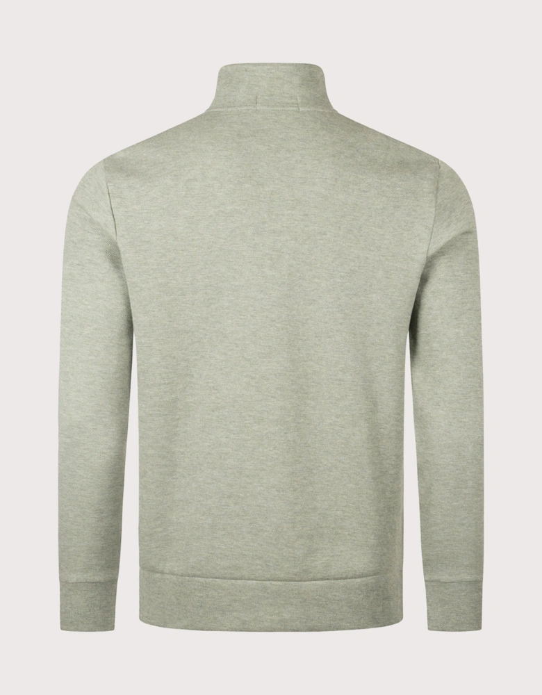Double Knit Mesh Quarter Zip Sweatshirt
