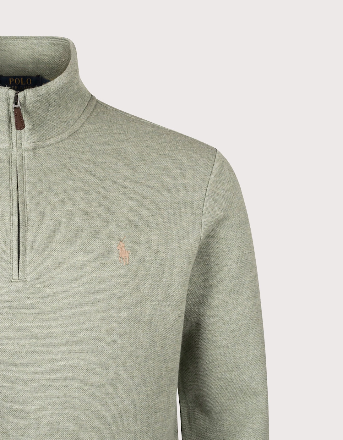 Double Knit Mesh Quarter Zip Sweatshirt