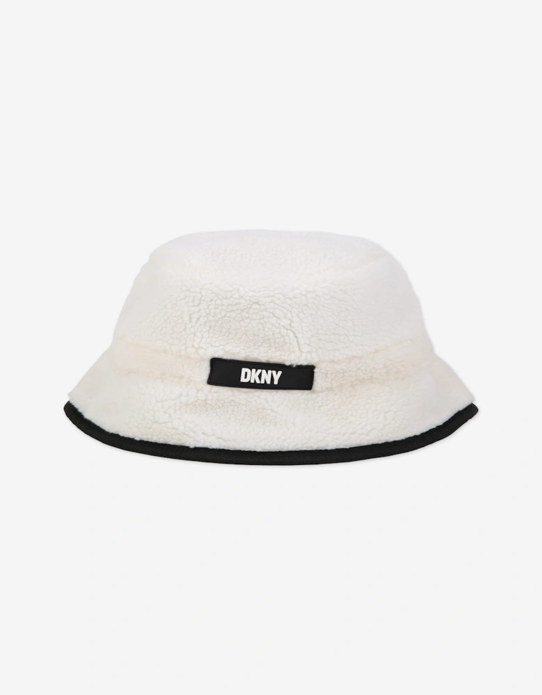 Girls Reversible Bucket Hat in Black