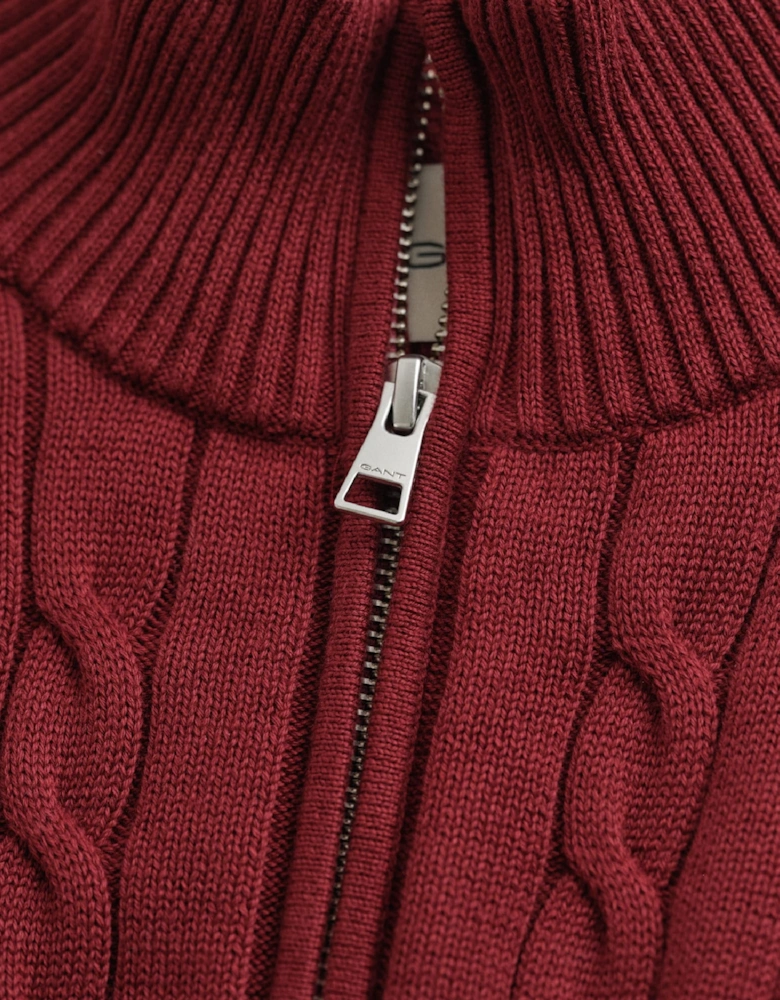 Cotton Cable Half Zip Fleece