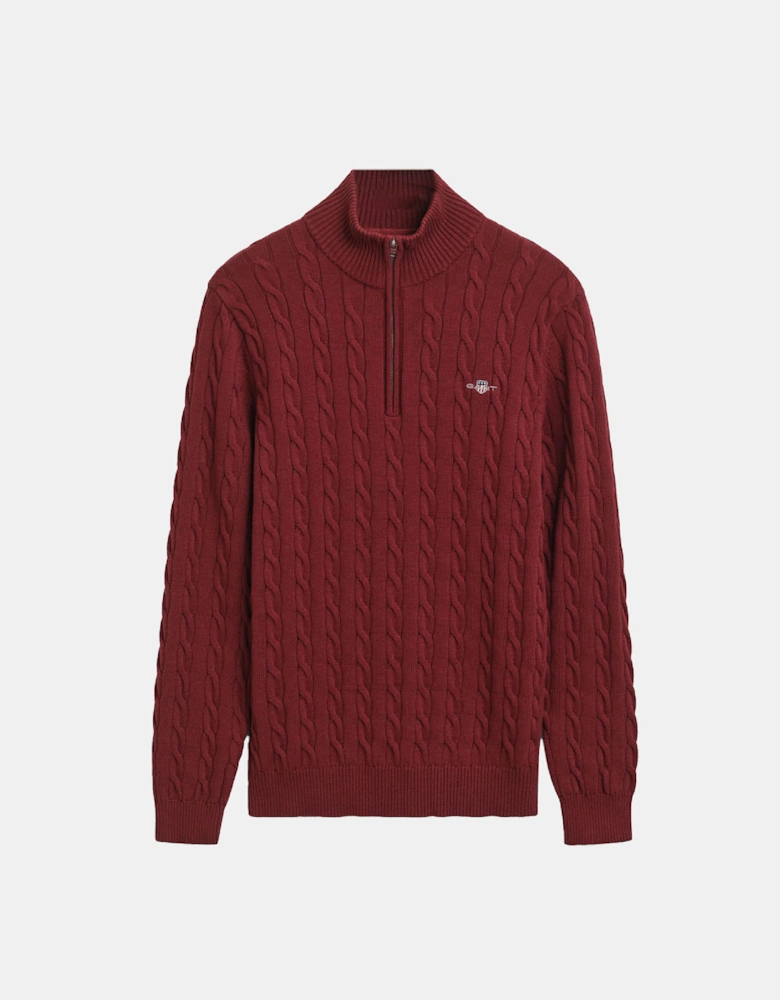 Cotton Cable Half Zip Fleece