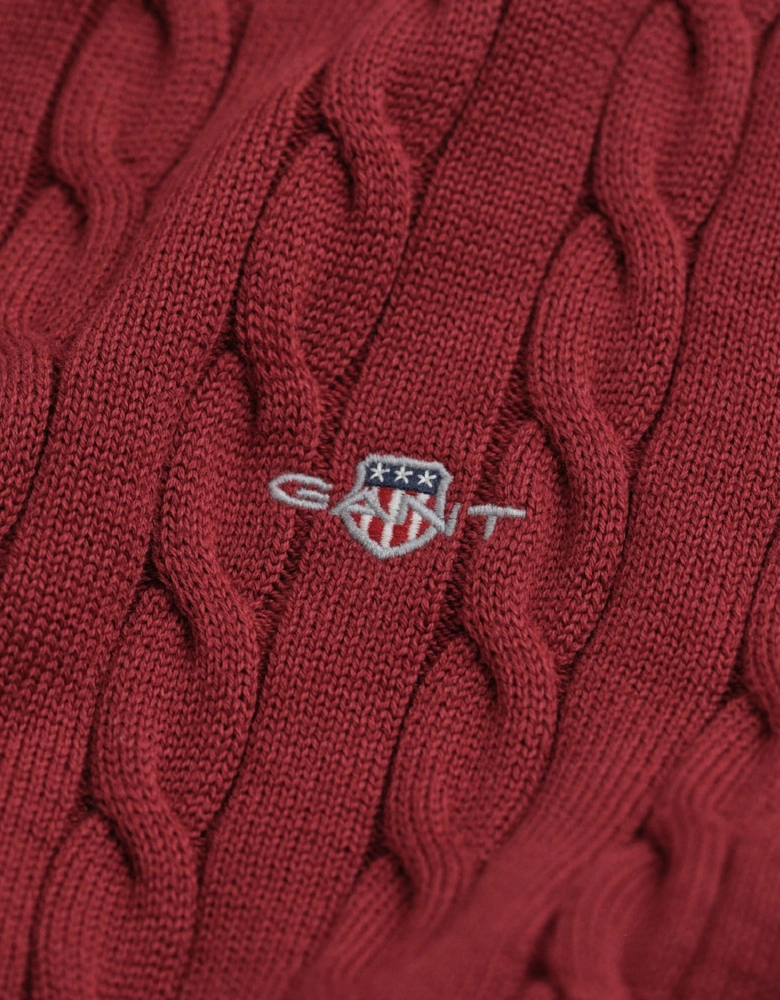 Cotton Cable Half Zip Fleece