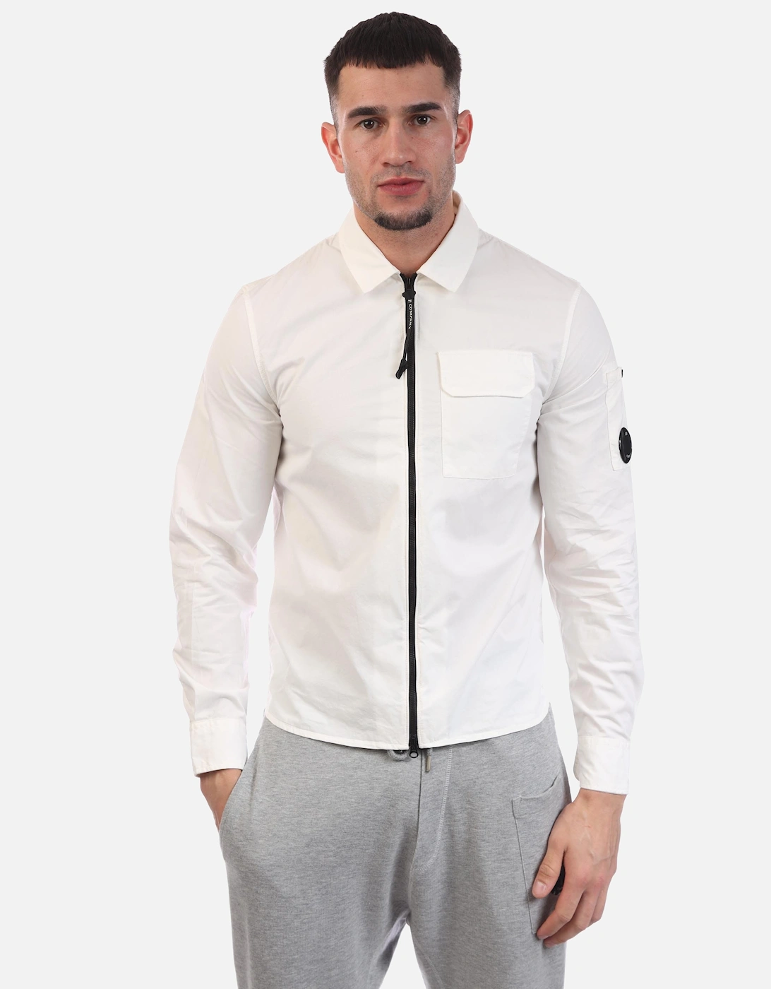 Gabardine Long Sleeve Full Zip Lens Shirt, 5 of 4