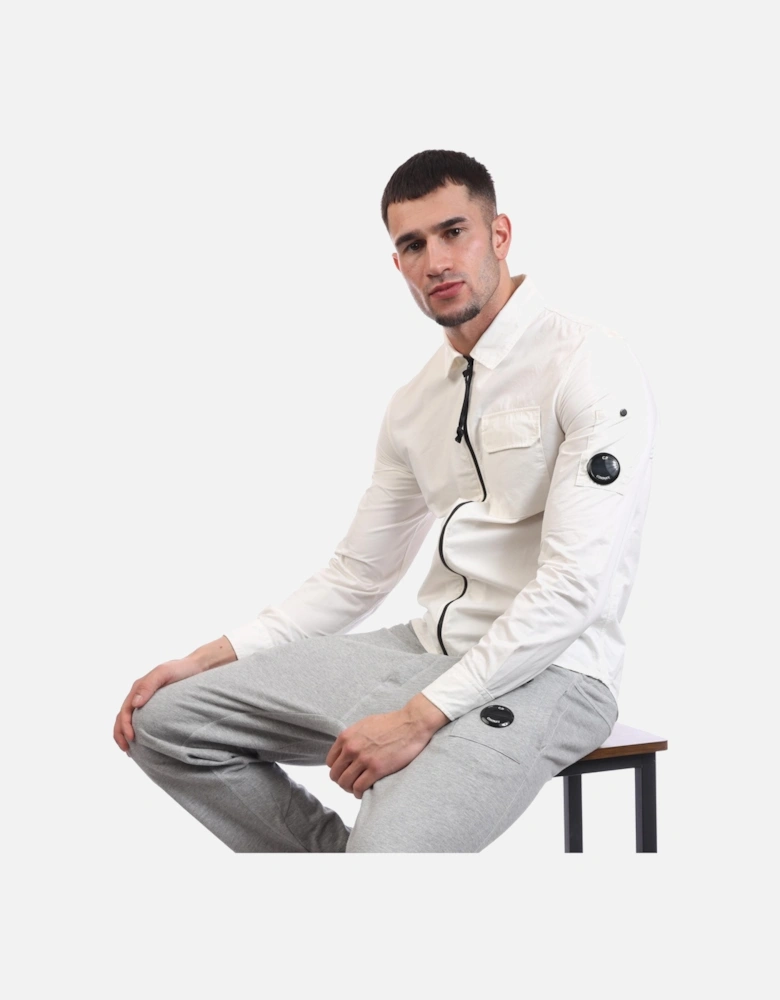 Gabardine Long Sleeve Full Zip Lens Shirt