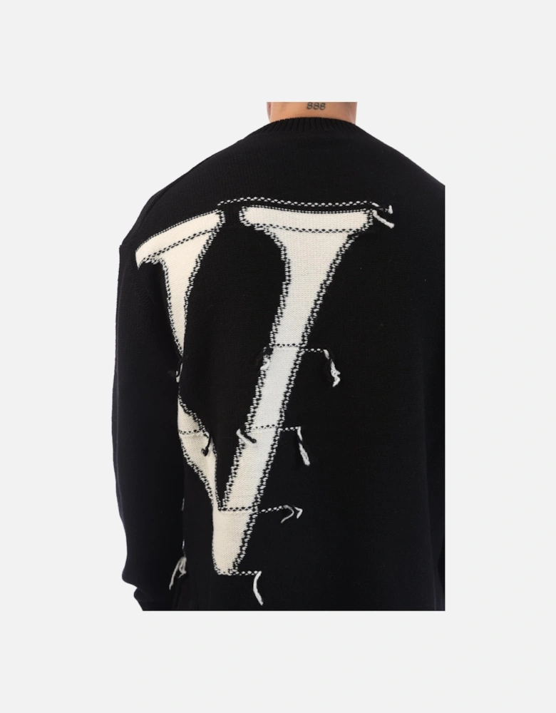 Maxi Logo Knit Crewneck Sweatshirt