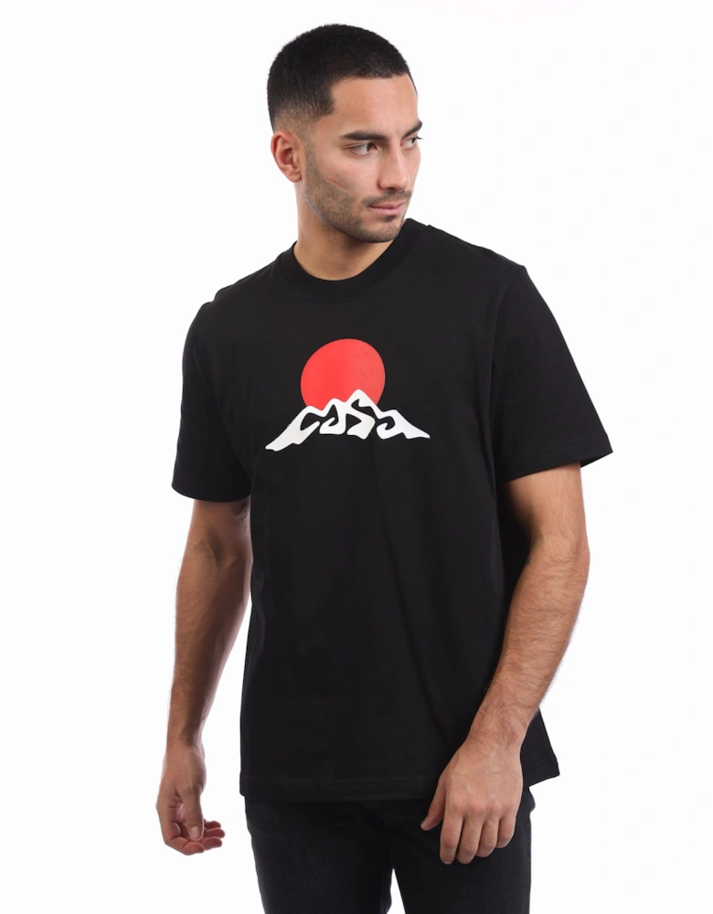 Montagne White Snow Printed T-Shirt