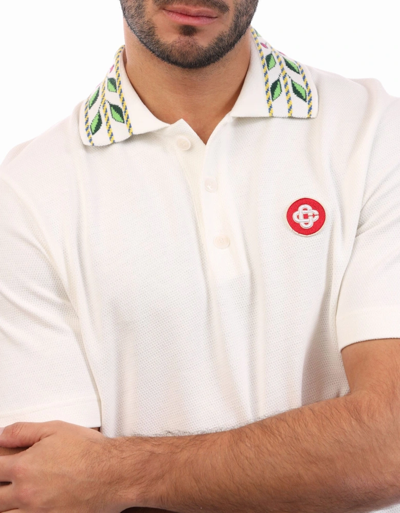 Classic Laurel Pique Polo Shirt