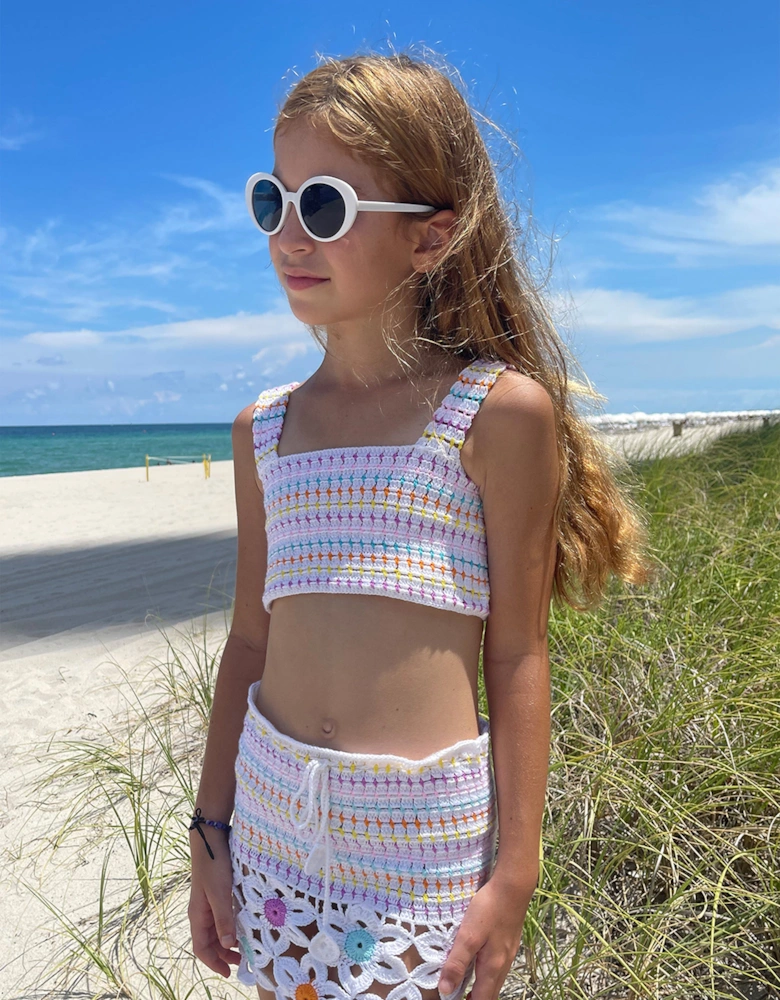 Girls Aimee Crop Top in Multicolour