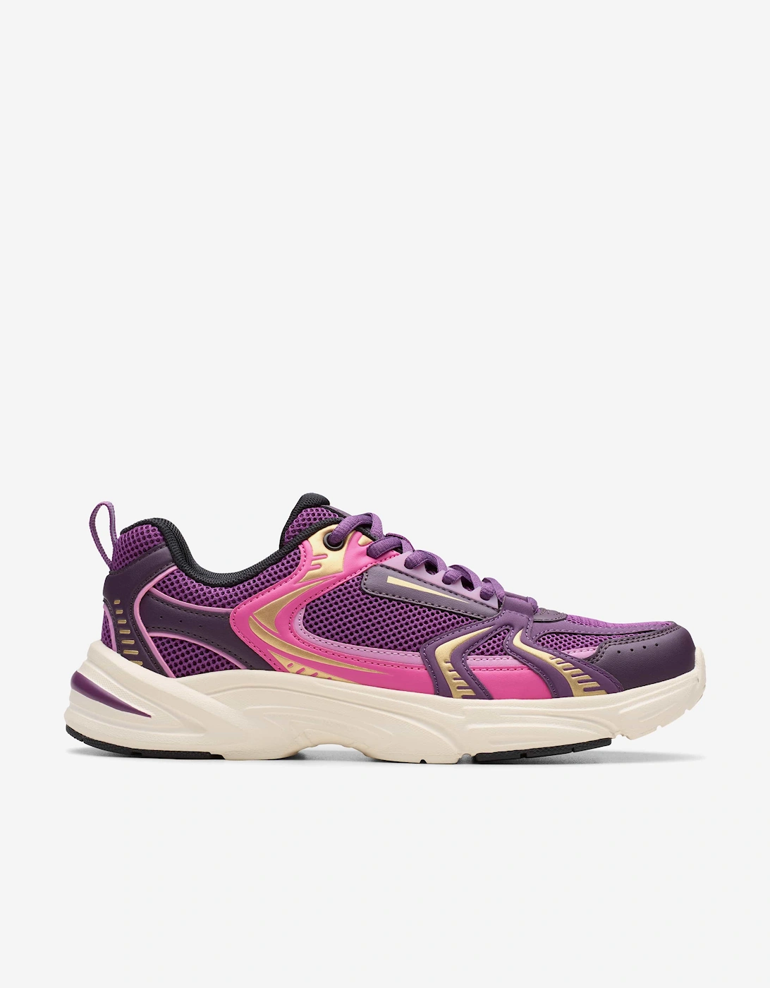 Clarks Girls Purple 'S Crafton Move Trainers In (Wide Fit)  4 Size 37 Kids