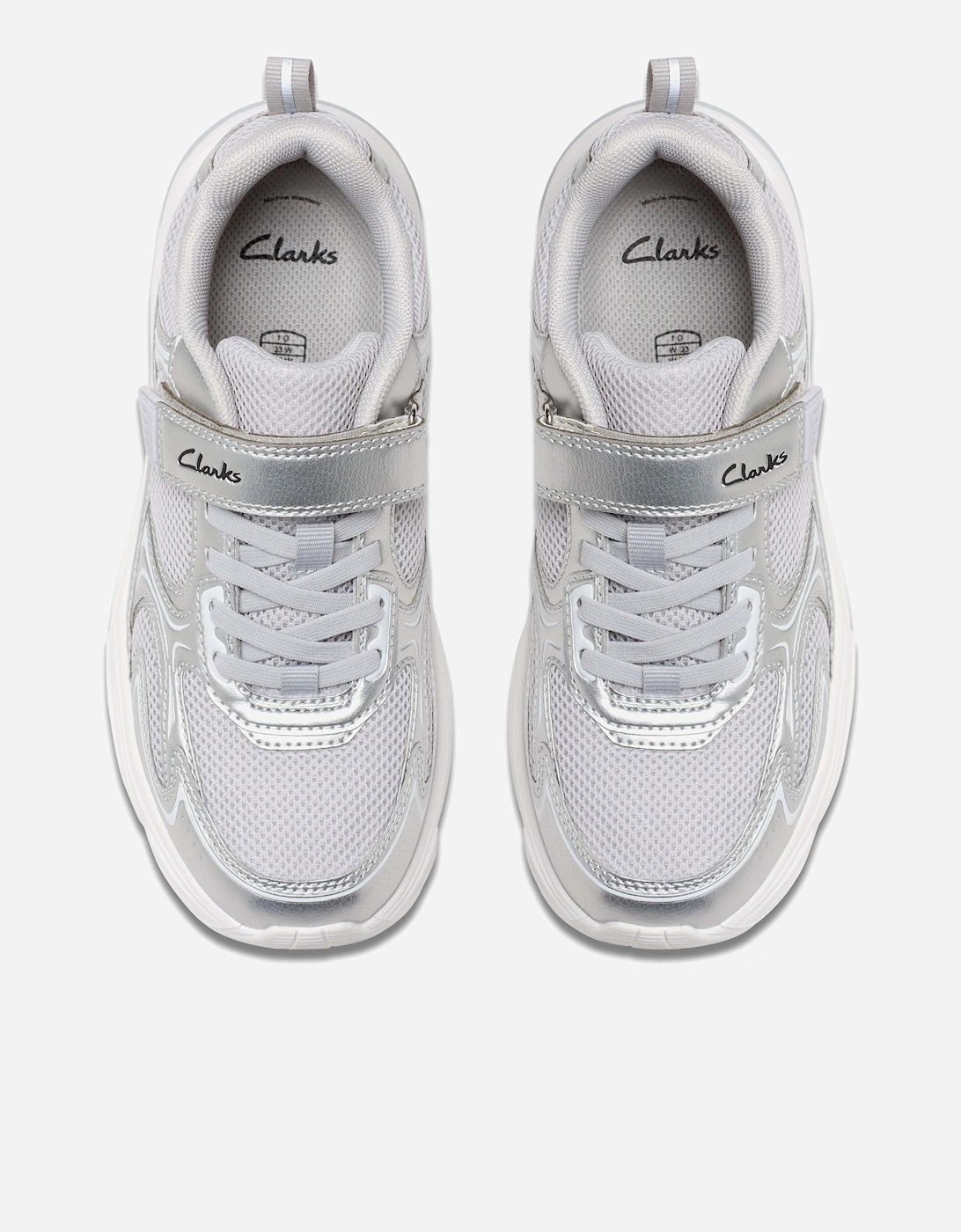 Girls Crafton Move Trainers in Silver