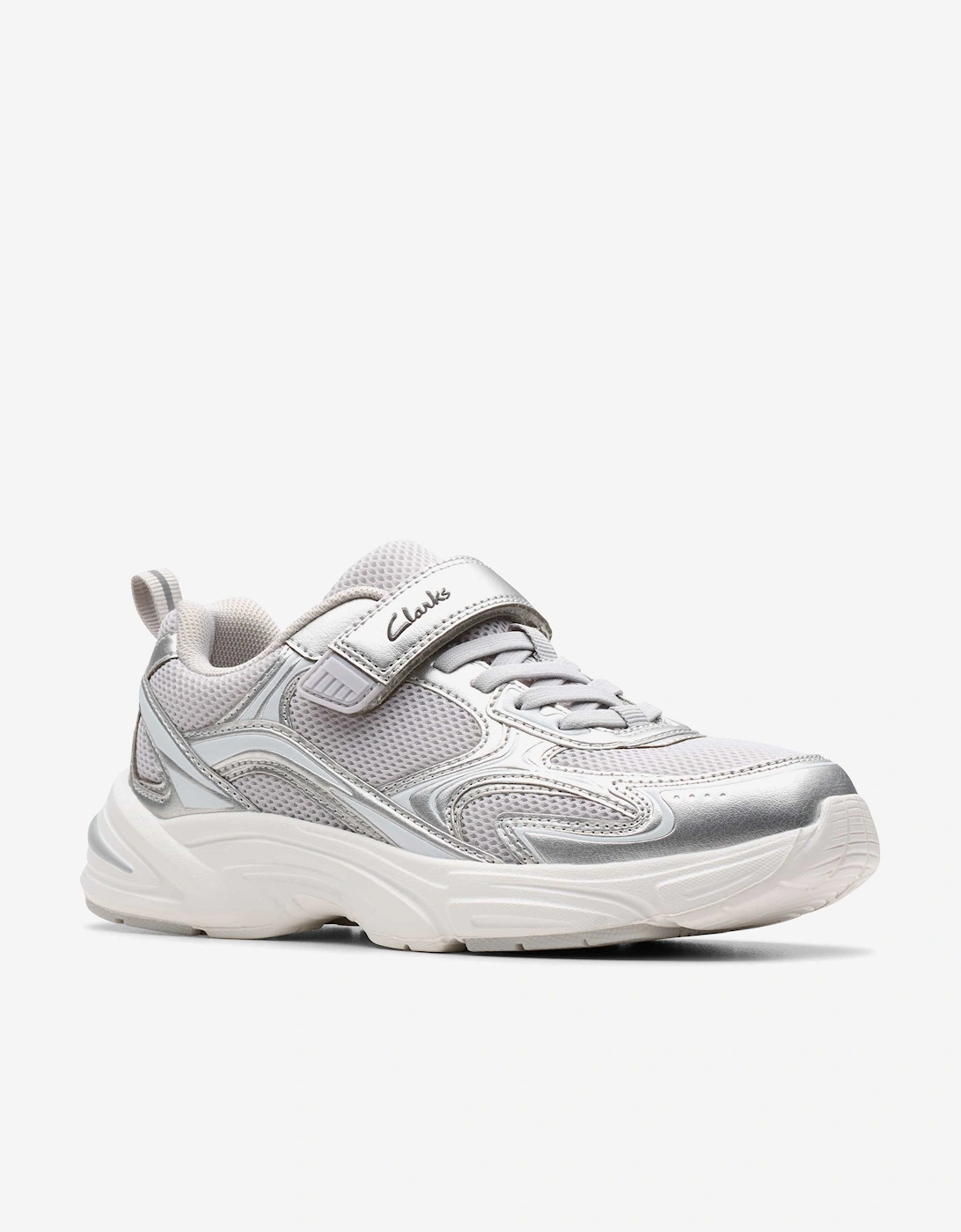 Girls Crafton Move Trainers in Silver