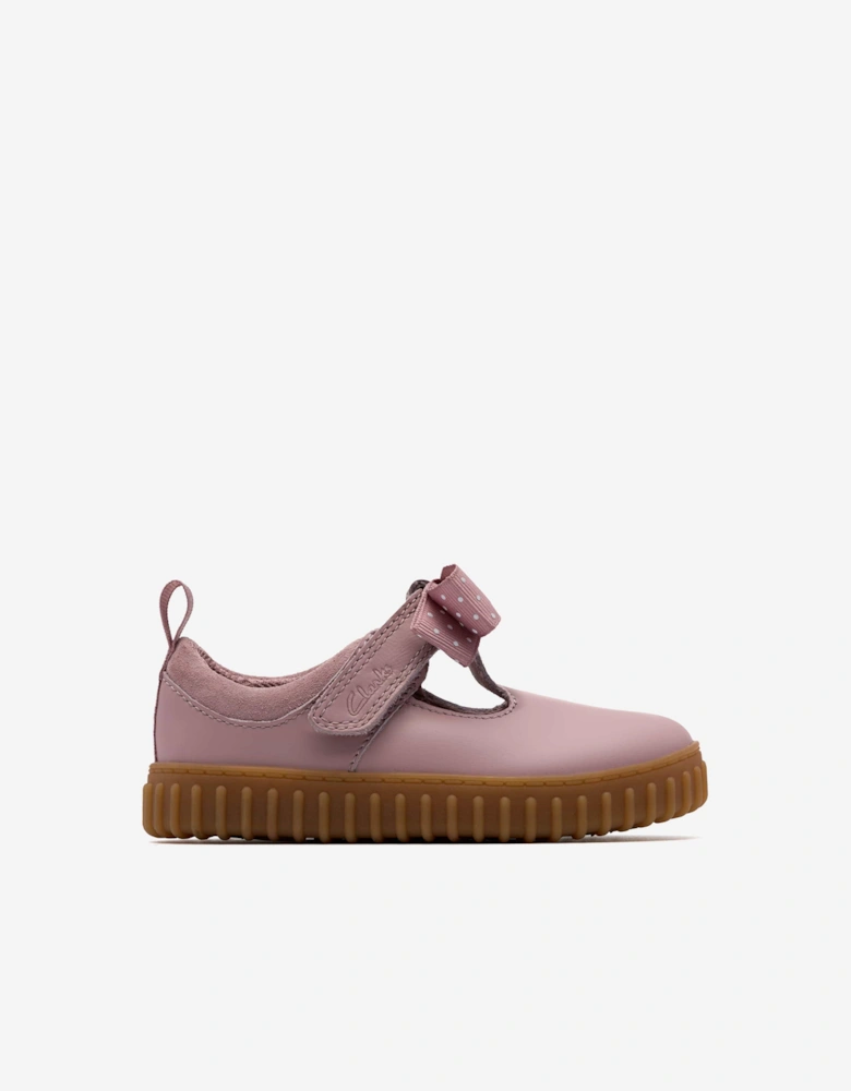 Girls Cove Bow Shoes in Pink