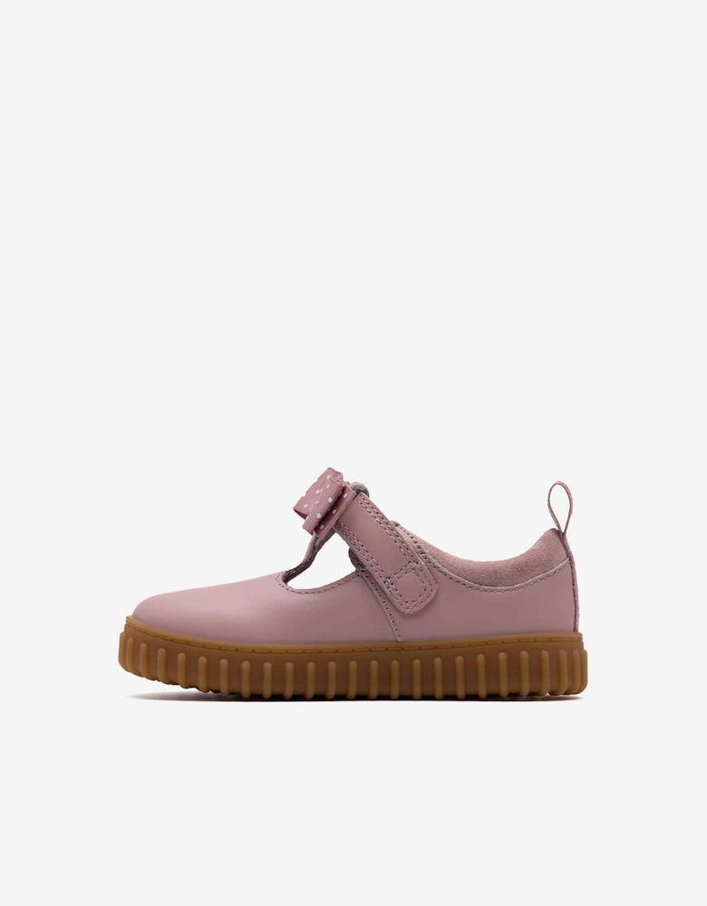 Girls Cove Bow Shoes in Pink