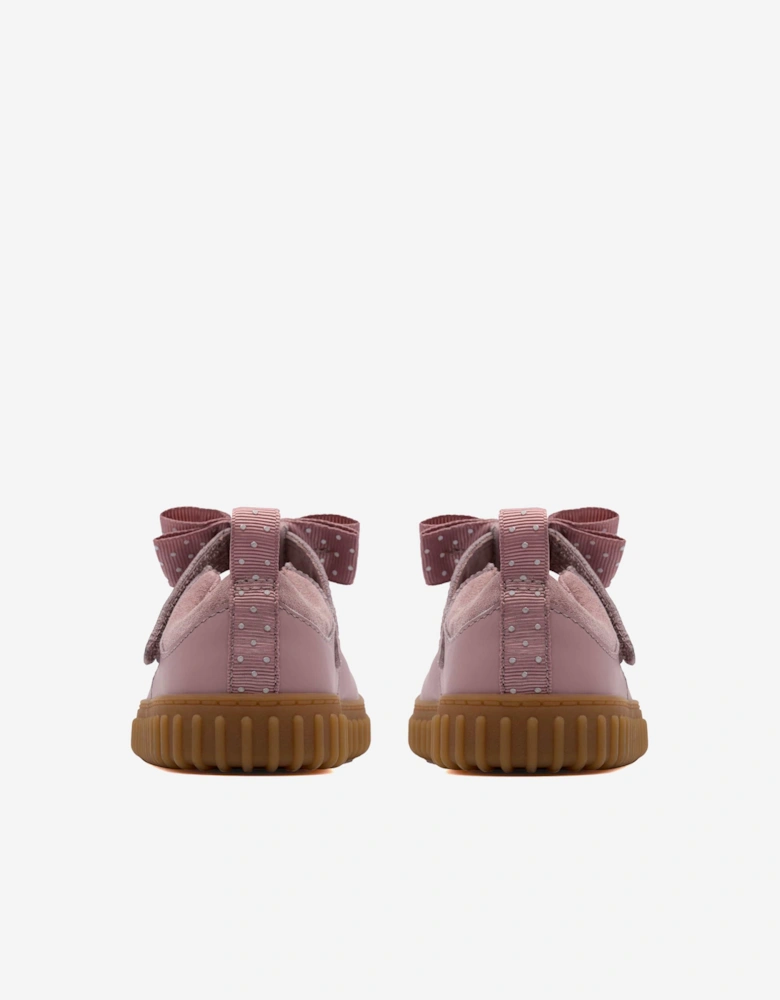 Girls Cove Bow Shoes in Pink