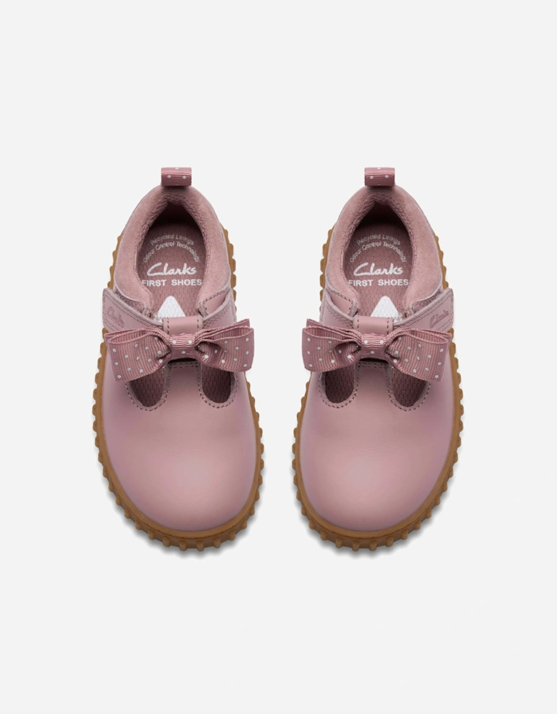 Girls Cove Bow Shoes in Pink
