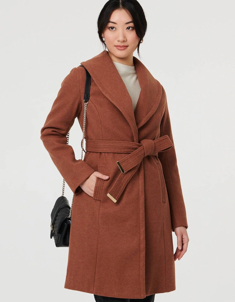 Wrap Front Tie Waist Coat