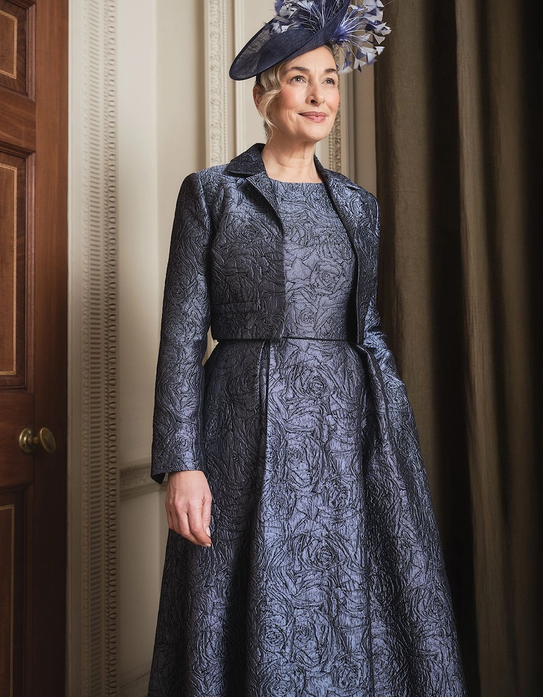 Lisa Tan Cropped Jacquard Jacket, 2 of 1