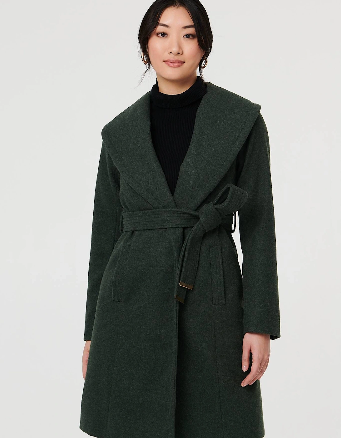 Wrap Front Tie Waist Coat, 2 of 1