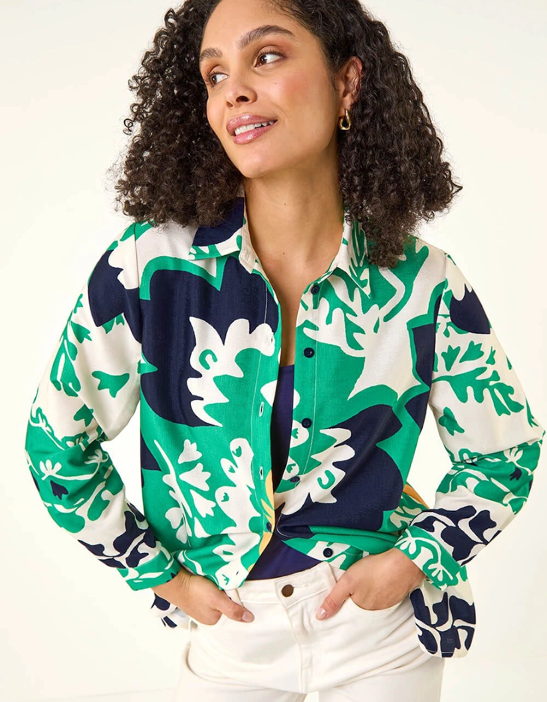 Border Print Buttoned Shirt, 2 of 1