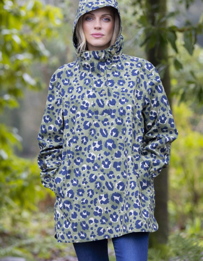 Waterproof Animal Print Hooded Cape Raincoat