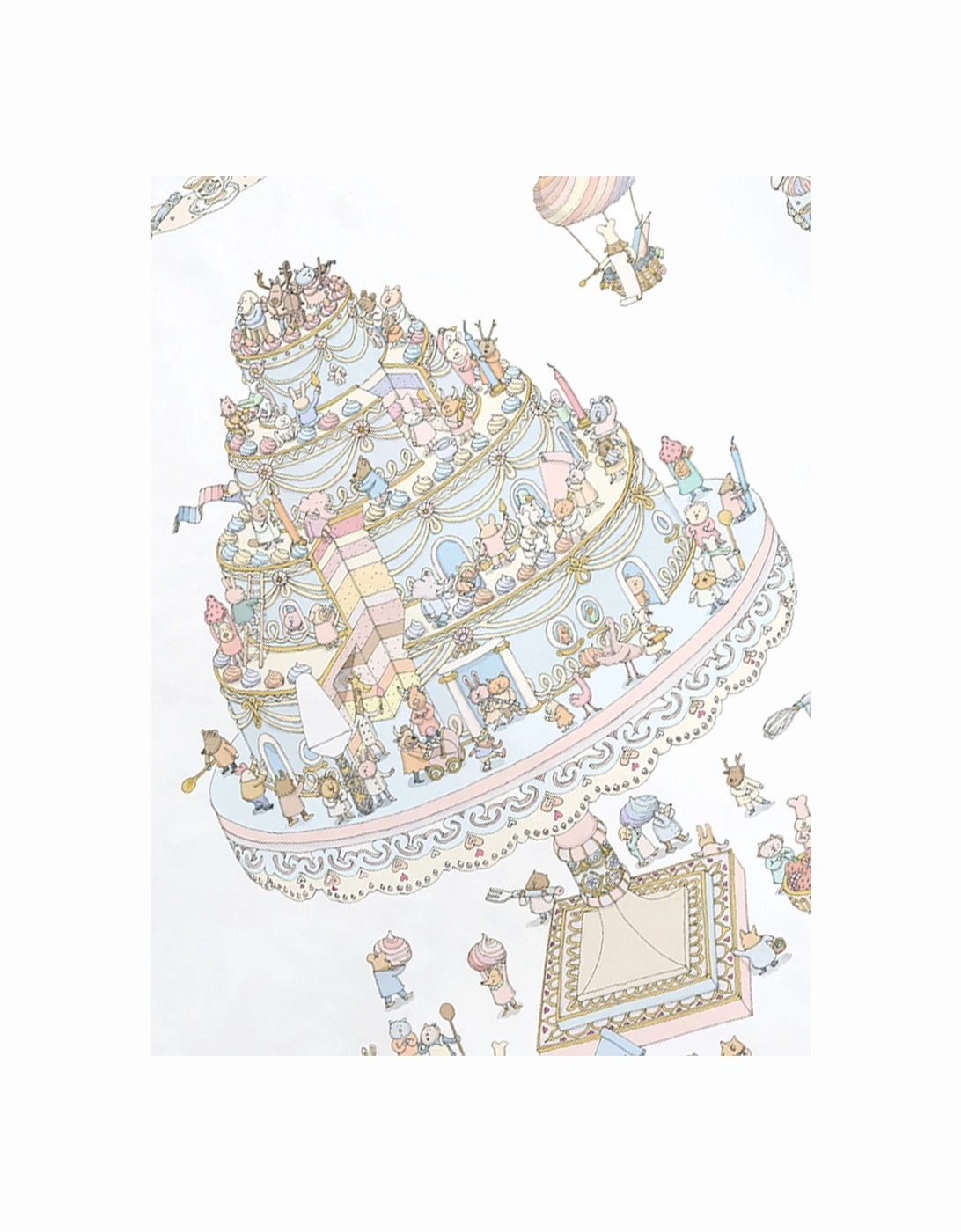 Baby Le Gateau / Chateau Choux Reversible Quilt in White (130cm)