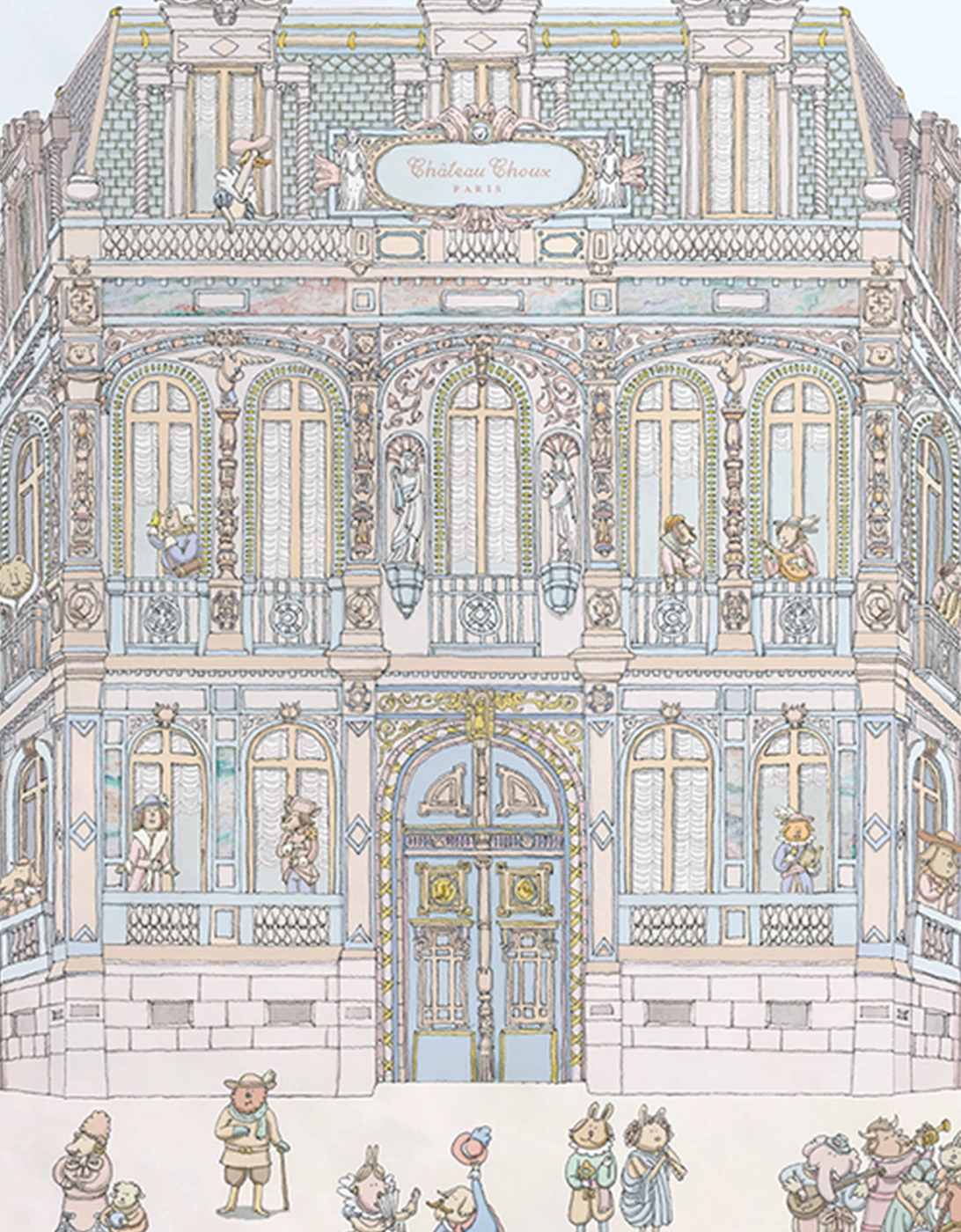 Baby Le Gateau / Chateau Choux Reversible Quilt in White (130cm)