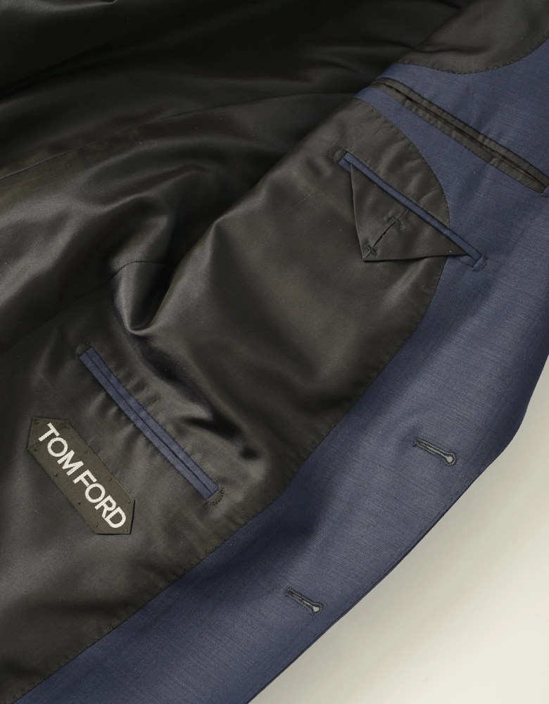 Shelton Mohair Silk Blazer Blue